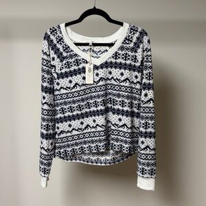 Z supply slopes fairisle top vanilla ice